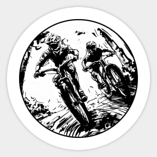 Downhill Bike Race Sticker